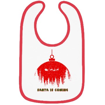 Discover Christmas Santa Is Coming Santa Candy Cane Throne Bibs