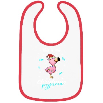 Discover Winter Christmas Pyjama Flamingo Bibs