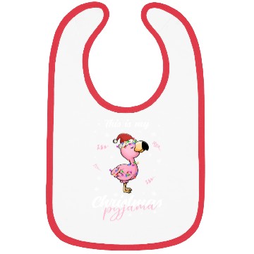 Discover Winter Christmas Pyjama Flamingo Bibs