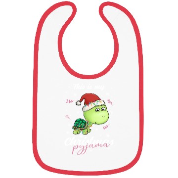 Discover Winter Christmas Pyjama Turtle Bibs