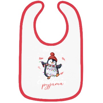 Discover Winter Christmas Pyjama Penguin Bibs