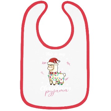 Discover Winter Christmas Pyjama Llama Bibs