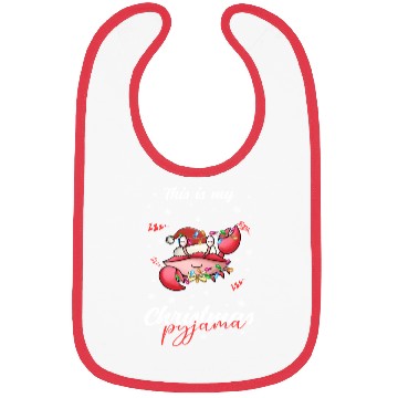 Discover Winter Christmas Pyjama Crab Bibs