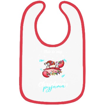 Discover Winter Christmas Pyjama Crab Bibs