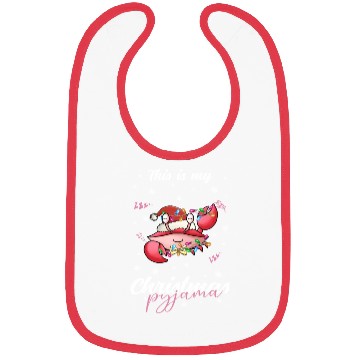 Discover Winter Christmas Pyjama Crab Bibs