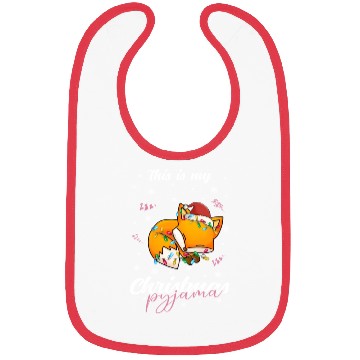 Discover Winter Christmas Pyjama Fox Bibs