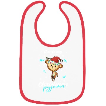Discover Winter Christmas Pyjama Monkey Bibs