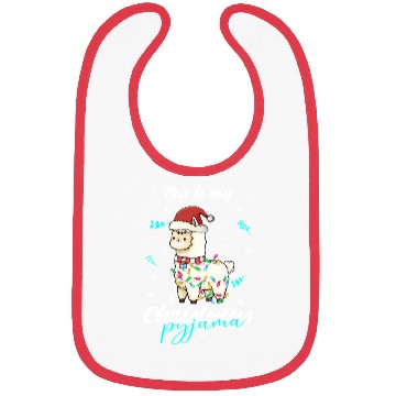Discover Winter Christmas Pyjama Llama Bibs
