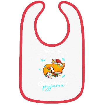 Discover Winter Christmas Pyjama Fox Bibs