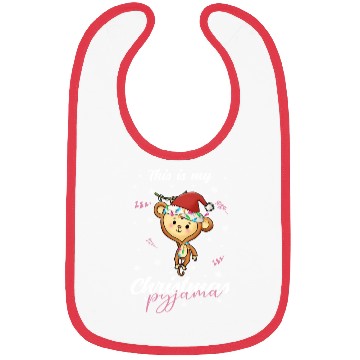 Discover Winter Christmas Pyjama Monkey Bibs