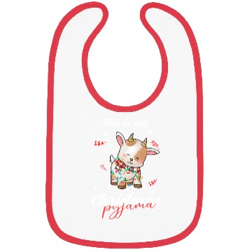 Discover Winter Christmas Pyjama Goat Bibs