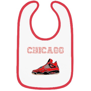 Discover CHICAGO SHOES SNEAKERS BLACK & RED Bibs