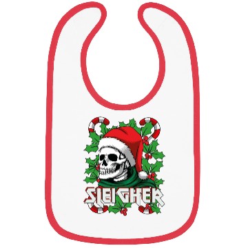 Discover Sleigher Heavy Metal Santa Bibs