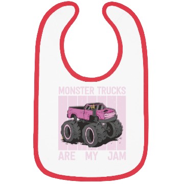 Discover Monster Trucks Are My Jam Vintage Retro Bibs