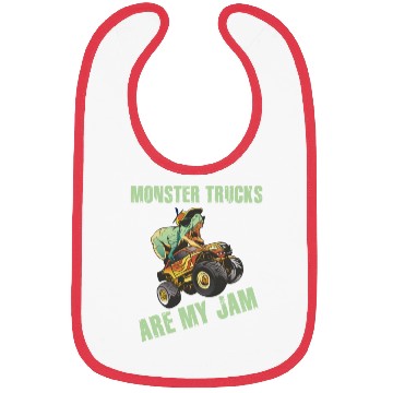 Discover Monster Trucks Are My Jam Vintage Retro Bibs