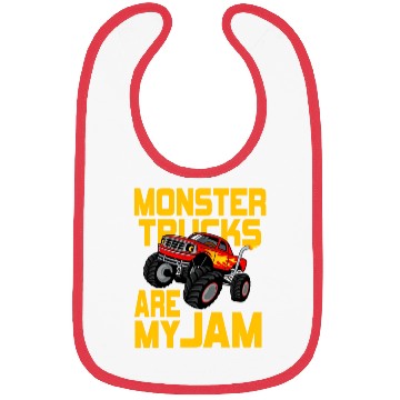 Discover Monster Trucks Are My Jam Vintage Retro Bibs