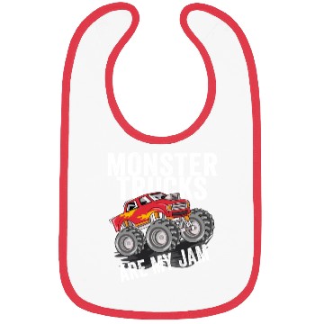 Discover Monster Trucks Are My Jam Vintage Retro Bibs