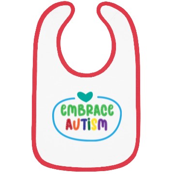 Discover Embrace Autism Colorful Banner Bibs