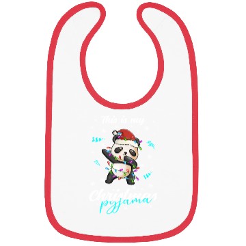 Discover Winter Christmas Pyjama Panda Bibs