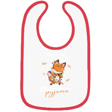 Discover Winter Christmas Pyjama Fox Bibs