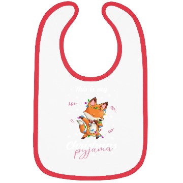 Discover Winter Christmas Pyjama Fox Bibs