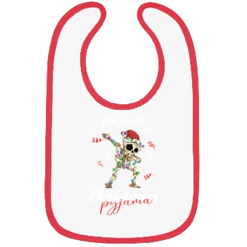 Discover Winter Christmas Pyjama Skeleton Bibs