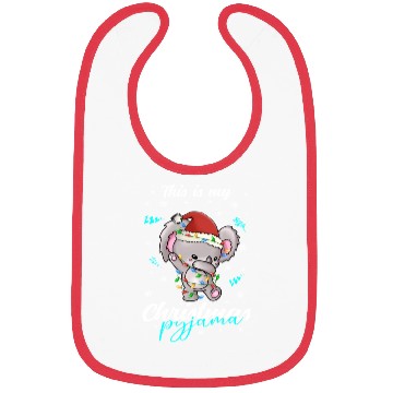 Discover Winter Christmas Pyjama Elephant Bibs