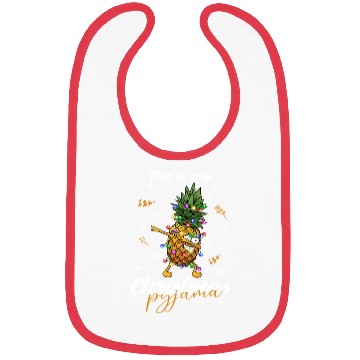 Discover Winter Christmas Pyjama Pineapple Bibs