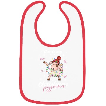 Discover Winter Christmas Pyjama Sheep Bibs