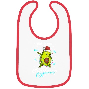 Discover Winter Christmas Pyjama Avocado Bibs