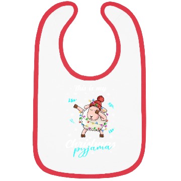 Discover Winter Christmas Pyjama Sheep Bibs