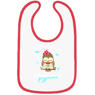 Discover Winter Christmas Pyjama Owl Bibs
