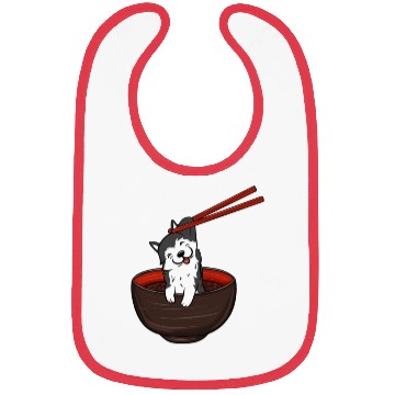 Discover Husky Dipping Noodles Bibs