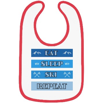 Discover Eat Sleep Ski Repeat Modern Bibs