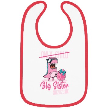 Discover Only Child Big sister 2023 pregnancy baby girls Bibs