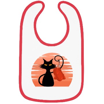Discover black cat Bibs