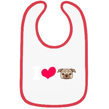 Discover I Love Pug Bibs