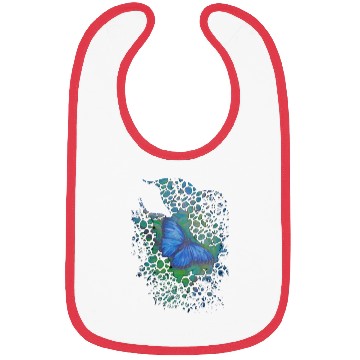 Discover Royal blue monarch butterfly retro 70's animal Bibs