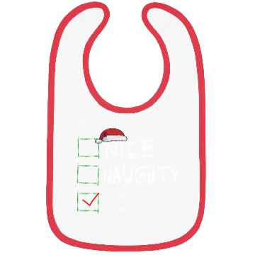 Discover Nice Naughty It's Complicated Christmas List Santa Bibs