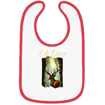 Discover Oh Deer It's Christmas Time Bibs
