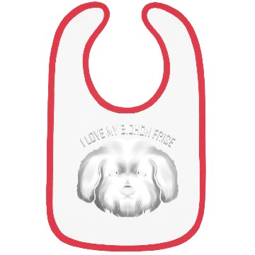 Discover Dog Lover - I Love My Bichon Frise Bibs