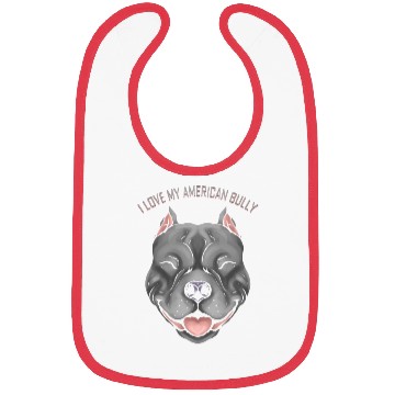 Discover Dog Lover - I Love My American Bully Bibs