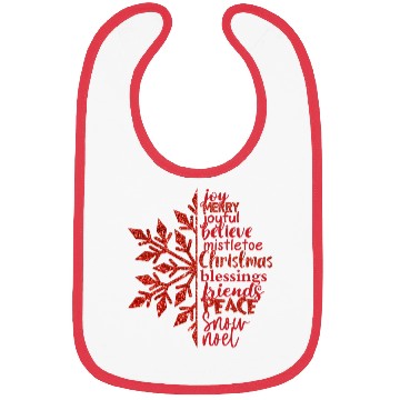 Discover CHRISTMAS SNOWFLAKE RED LIGHT INSPIRATIONAL WORDS Bibs