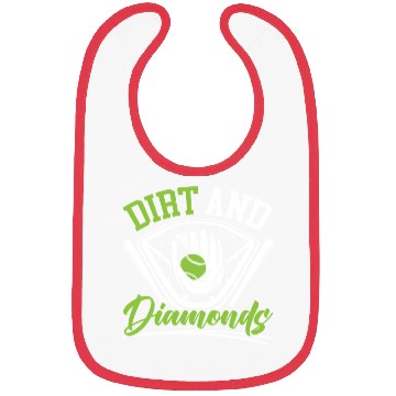 Discover Dirt And Diamonds Softball Player Pitcher Catcher Bibs