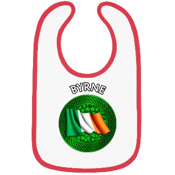Discover Byrne Shamrock & Irish Flag Bibs