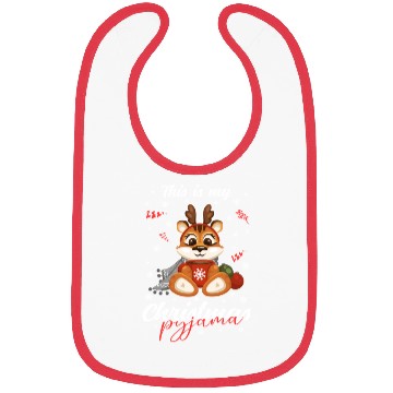 Discover Winter Christmas Pyjama Tiger Bibs