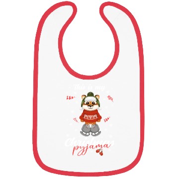 Discover Winter Christmas Pyjama Tiger Bibs