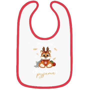 Discover Winter Christmas Pyjama Tiger Bibs
