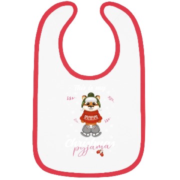 Discover Winter Christmas Pyjama Tiger Bibs