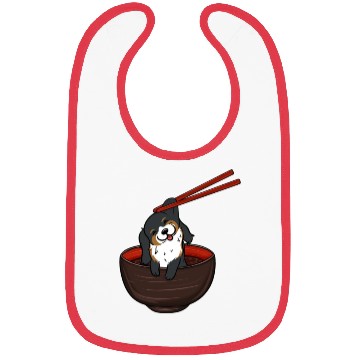 Discover Bernese Mountain Dog Dipping Noodles Bibs